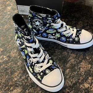 Converse. Space and astronaut detail. Brand new, never worn or used.
